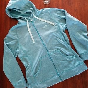 TNF zip up hooded sweatshirt